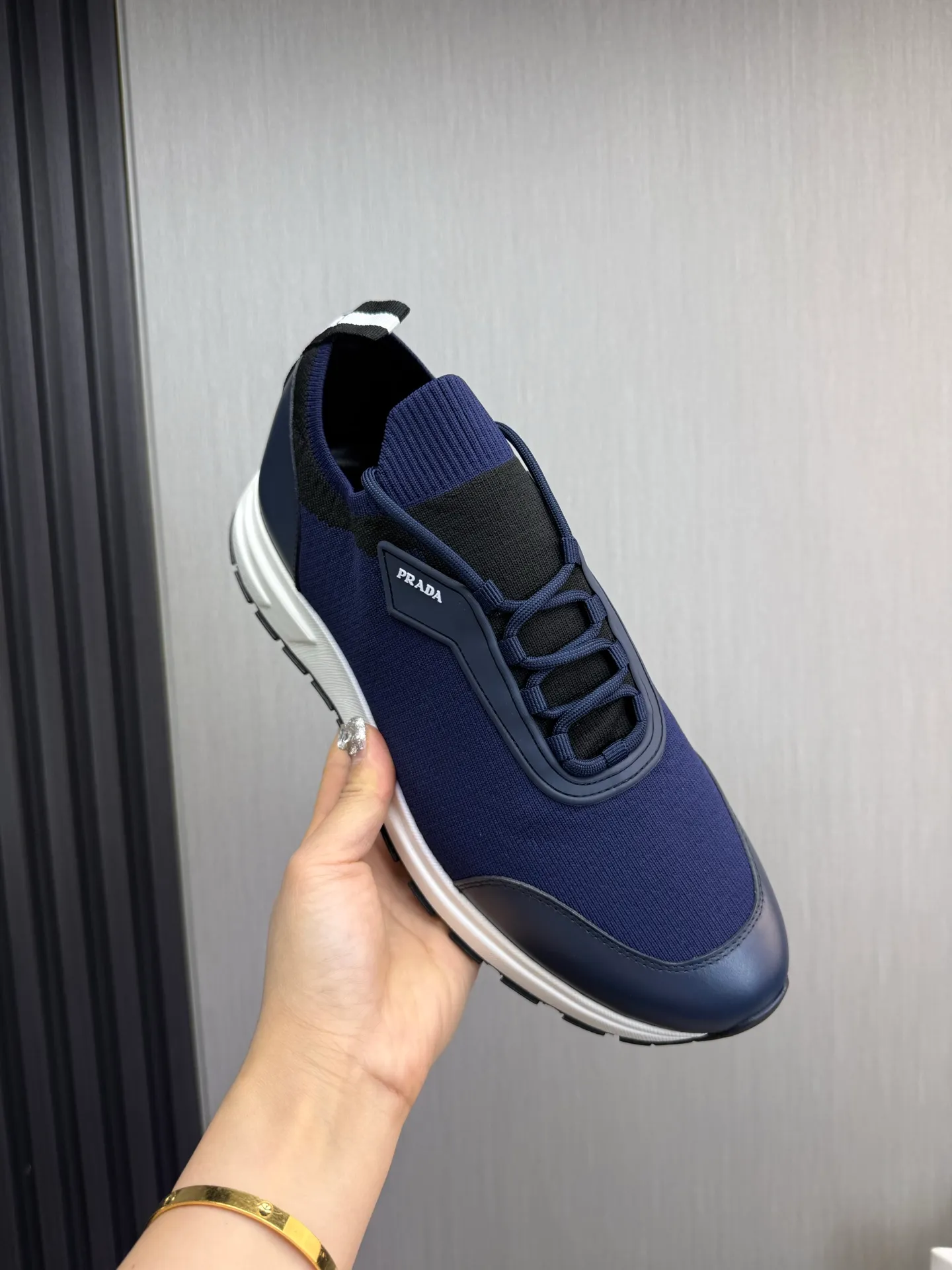 Men's shoes 💰500💰 [PRADA] Men's shoes are popular in the counter, official website is synchronized, 1 high-quality shipment ✔️Original fly-woven cowhide + cowhide lining, original original bottom, 38-45 (45 customized, non-refundable)